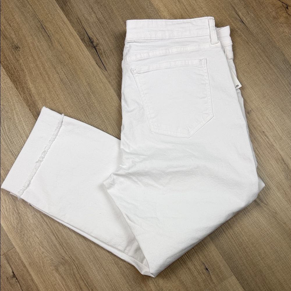 Kut from the Kloth Amy Crop Staright White Jeans. NWT. Size 14 - Picture 6 of 6